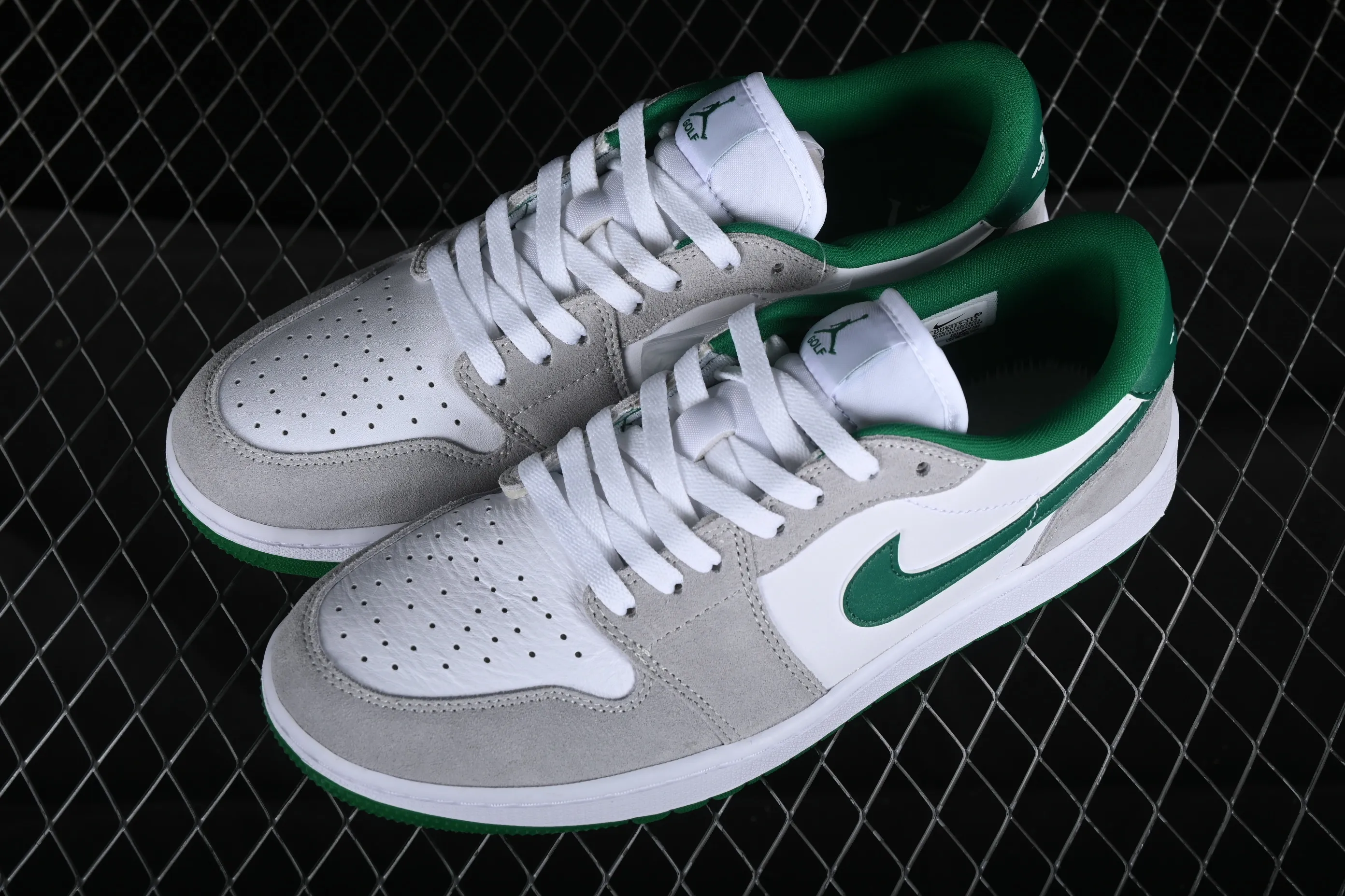 All categories Air Jordan Jordan series basketball shoes Air Jordan 1 Low G version pure original Air Jordan 1 Low Golf AJ1 Joe 1 new golf version gray white green color DD9315-112